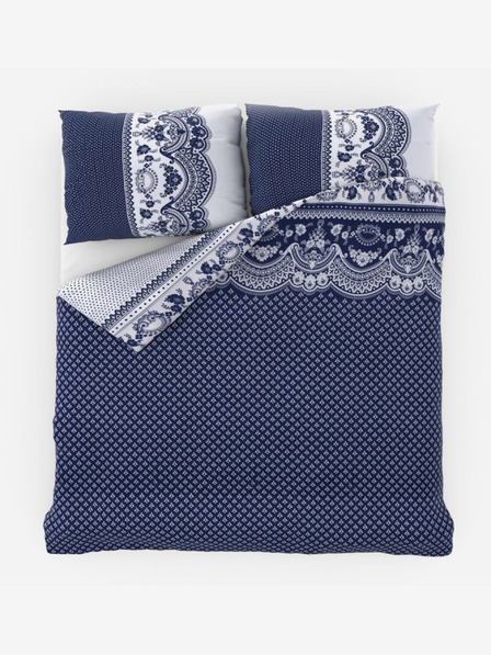 Kvalitex Produžena pamučna posteljina Standard Canzone plava 140x220, 70x90cm Kvalitex