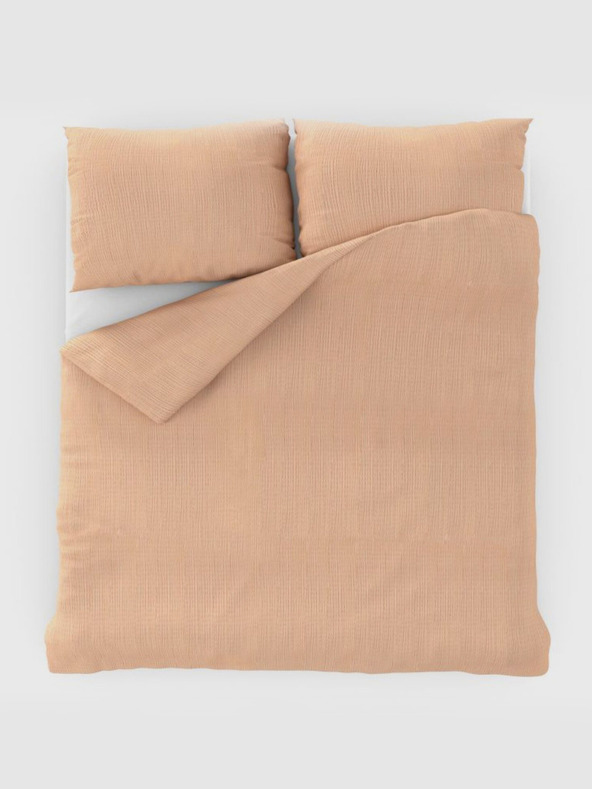 Kvalitex Francusko krepovo posteljno rublje 240x200, 70x90cm lososasto Kvalitex