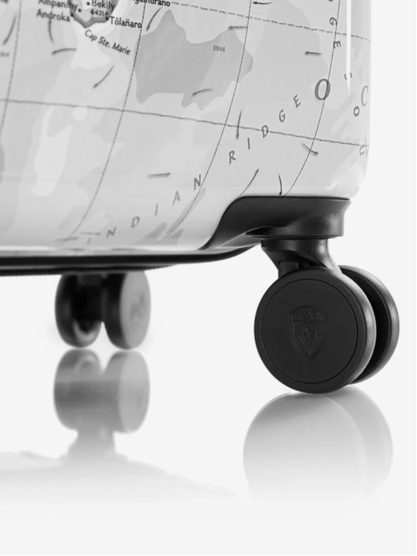 Heys Set od tri uzorkovana putna kofera u bijeloj boji Heys Journey 3G S,M,L Black/White Map