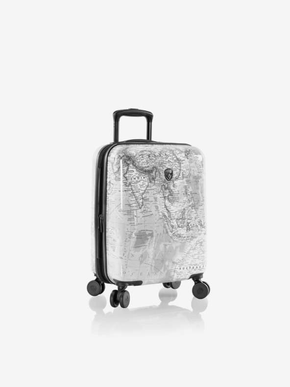 Heys Set od tri uzorkovana putna kofera u bijeloj boji Heys Journey 3G S,M,L Black/White Map