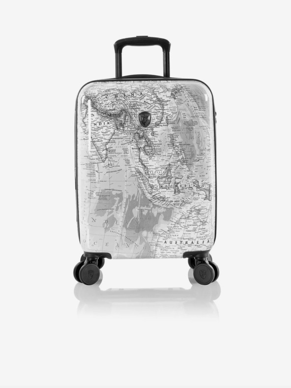 Heys Set od tri uzorkovana putna kofera u bijeloj boji Heys Journey 3G S,M,L Black/White Map