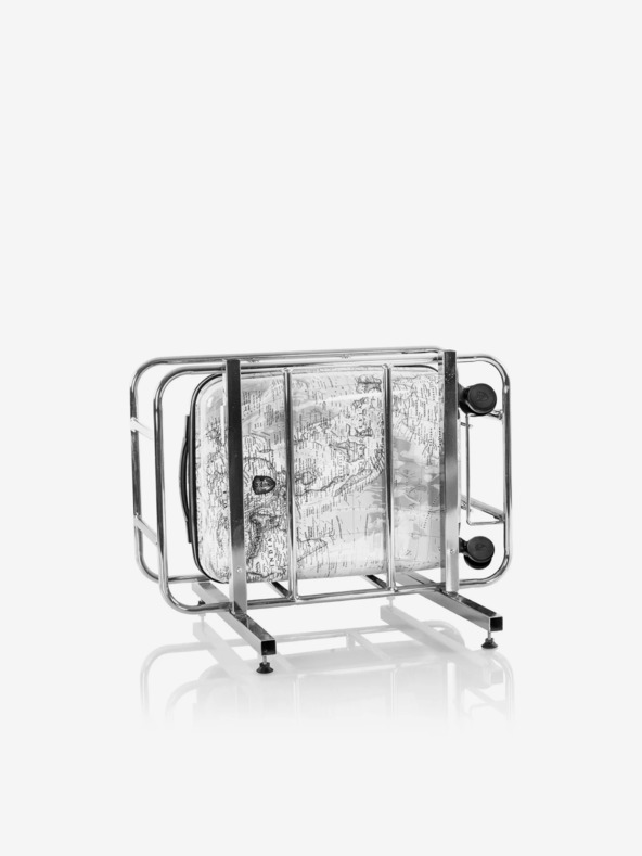 Heys Set od tri uzorkovana putna kofera u bijeloj boji Heys Journey 3G S,M,L Black/White Map