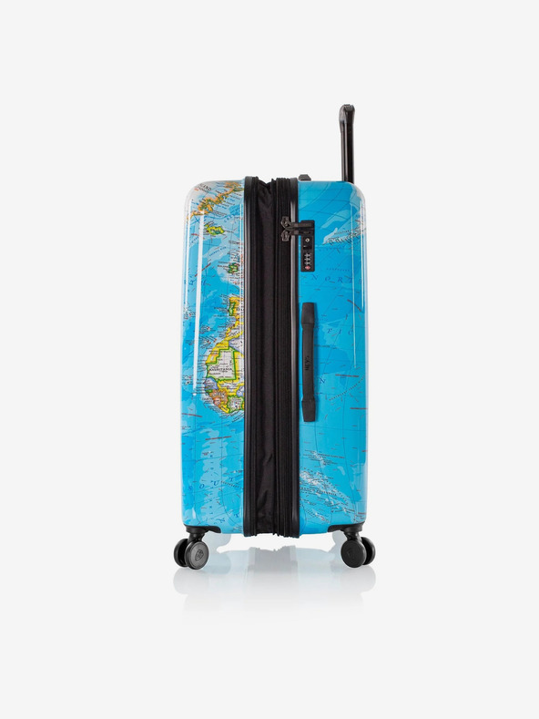Heys Set od tri uzorkovana putna kofera u plavoj boji Heys Journey 3G S,M,L Blue Map