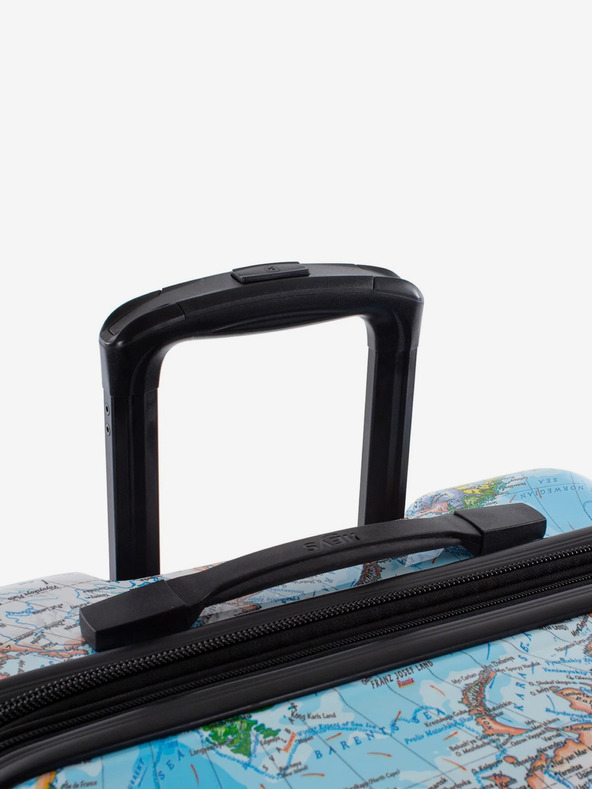 Heys Set od tri uzorkovana putna kofera u plavoj boji Heys Journey 3G S,M,L Blue Map