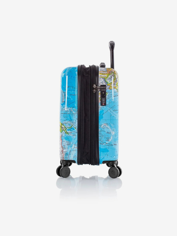 Heys Set od tri uzorkovana putna kofera u plavoj boji Heys Journey 3G S,M,L Blue Map