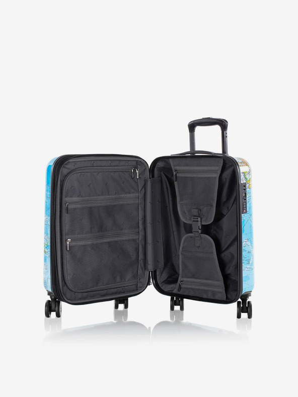 Heys Set od tri uzorkovana putna kofera u plavoj boji Heys Journey 3G S,M,L Blue Map