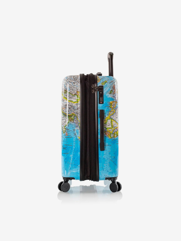 Heys Set od tri uzorkovana putna kofera u plavoj boji Heys Journey 3G S,M,L Blue Map