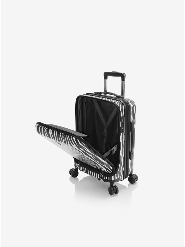 Heys Bijelo-crni putni kofer s životinjskim motivom Heys EZ Fashion S Zebra