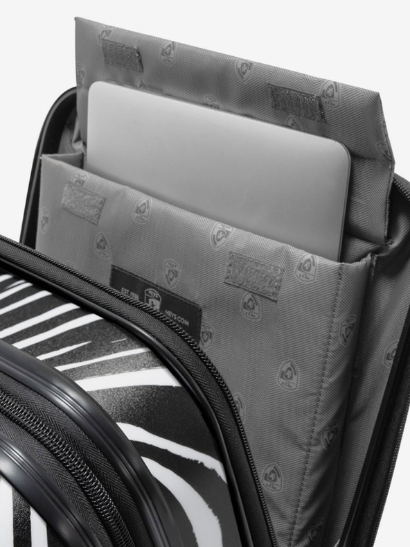 Heys Bijelo-crni putni kofer s životinjskim motivom Heys EZ Fashion S Zebra