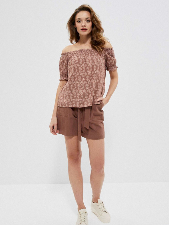 Moodo Moodo ženska smeđa cvjetna bluza