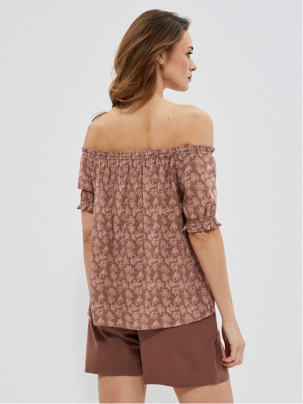 Moodo Moodo ženska smeđa cvjetna bluza