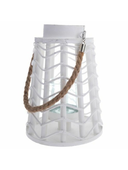 Casa de Engel Drvena lampa sa staklom, bijela, 0/8