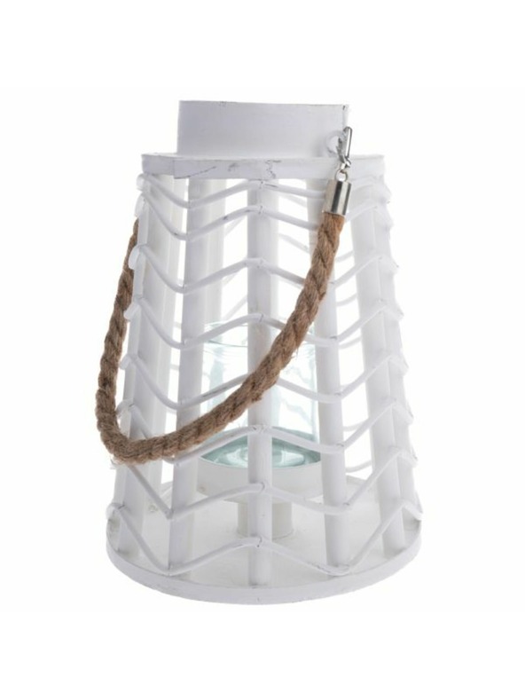 Casa de Engel Drvena lampa sa staklom, bijela, 0/8