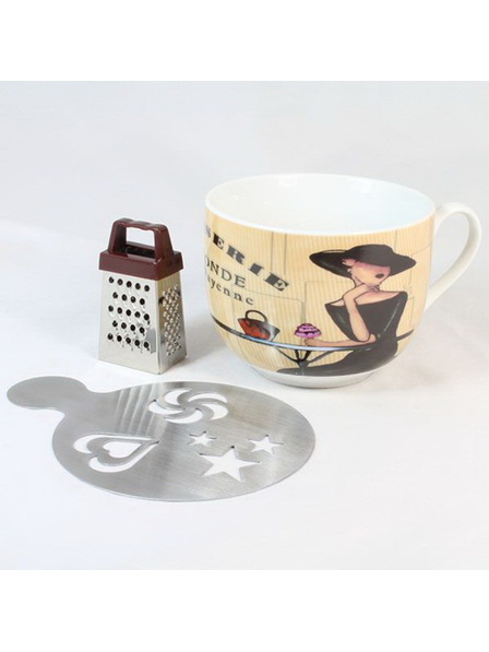 Casa de Engel Keramička šalica s posipačem i ribežom, 0/30