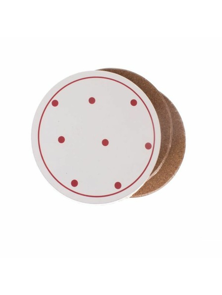 Casa de Engel Plutovinaste podmetače za čašu - bijele s točkicama - set od 6 komada, /60