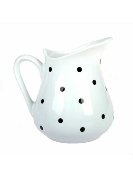 Casa de Engel Keramički vrč - bijeli s crnim točkicama, 500ml, 6/24
