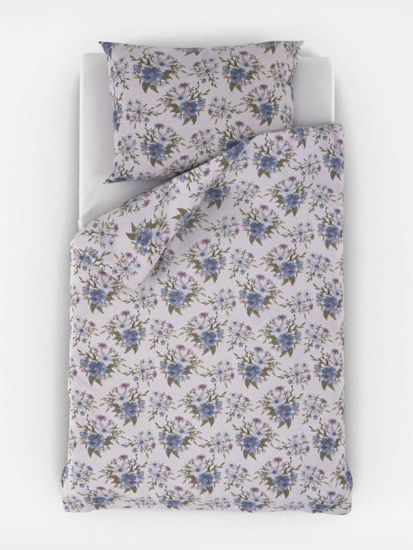 Kvalitex Pamučna posteljina PROVENCE COLLECTION 140x200, 70x90cm ELISA plava