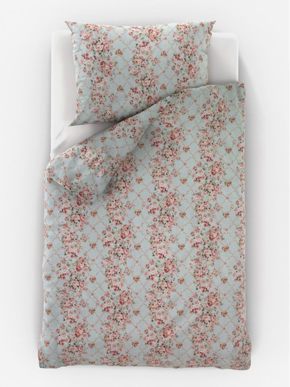 Kvalitex Produžene pamučne posteljine Provence Collection 140x220, 70x90cm Rosalie zelena Kvalitex