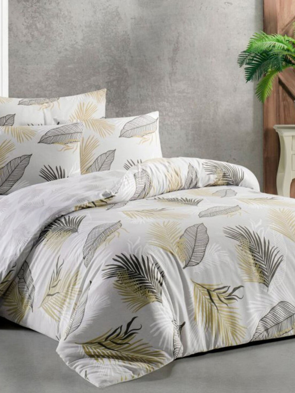 Kvalitex Francuska pamučna posteljina DELUX 240x200, 70x90cm SANEL siva