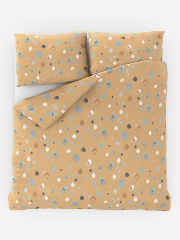 Kvalitex Francuska pamučna posteljina DELUX 200x200, 70x90cm Serena žuta Kvalitex