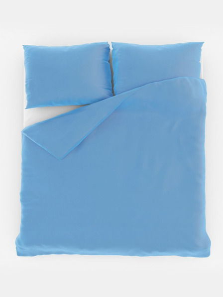 Kvalitex Jednostavna francuska pamučna posteljina 220x200, 70x90cm plava