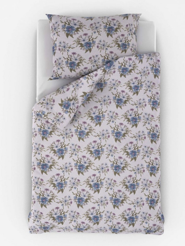 Kvalitex Francuska pamučna posteljina Provence Collection 220x200, 70x90cm Elisa plava Kvalitex