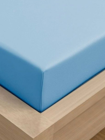 Kvalitex Plahta od žerseja sa likrom 180x200cm svijetloplava Kvalitex