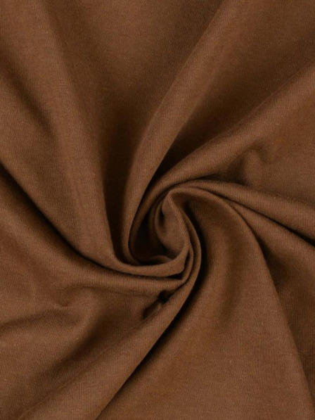 Kvalitex Jersey plahta za bračni krevet 220x200cm tamno smeđa