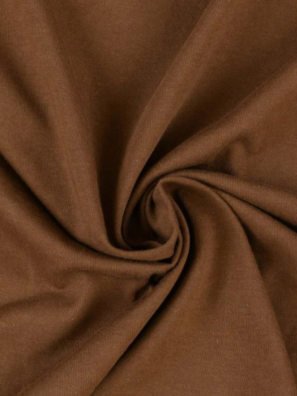 Kvalitex Jersey plahta za bračni krevet 220x200cm tamno smeđa