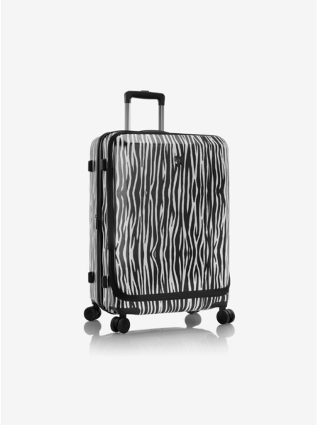 Heys Bijelo-crni putni kofer sa životinjskim motivom Heys EZ Fashion M Zebra