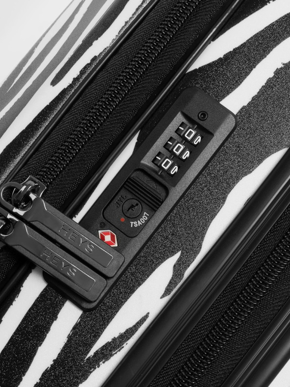 Heys Bijelo-crni putni kofer sa životinjskim motivom Heys EZ Fashion M Zebra