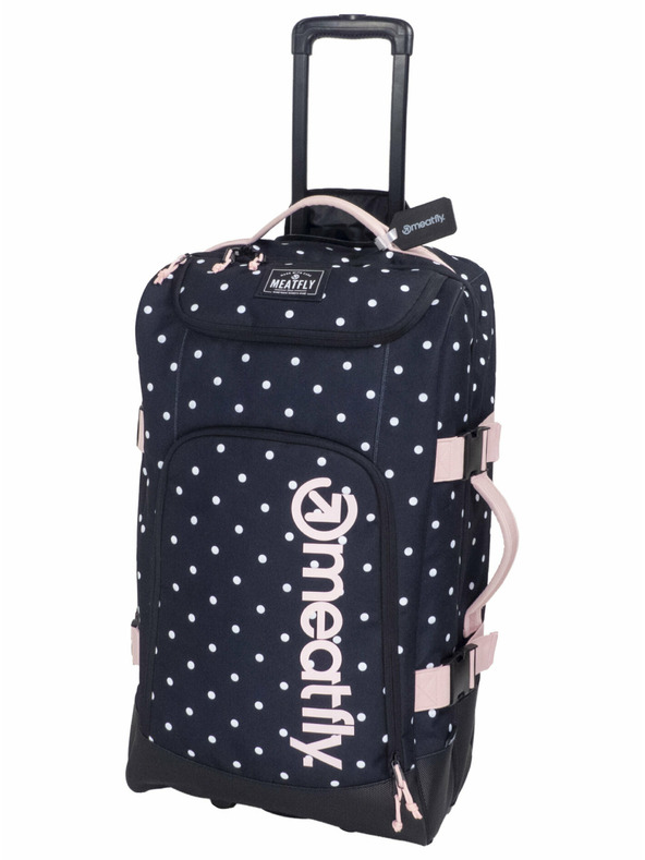 Meatfly Meatfly kofer Contin White Dot / Powder Pink | Crna | Volumen 100 L