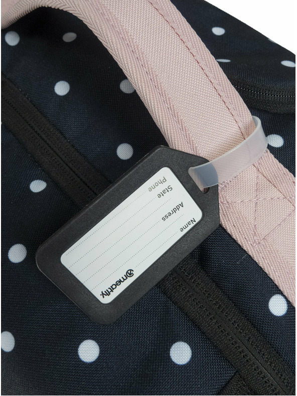 Meatfly Meatfly kofer Contin White Dot / Powder Pink | Crna | Volumen 100 L