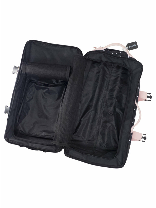 Meatfly Meatfly kofer Contin White Dot / Powder Pink | Crna | Volumen 100 L