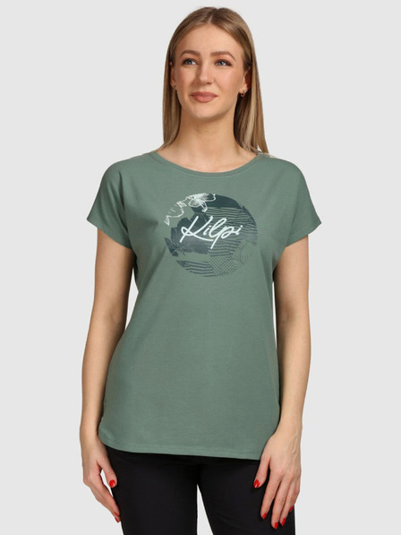 Kilpi Ženska pamučna majica kratkih rukava Kilpi NELLIM-W kaki boje