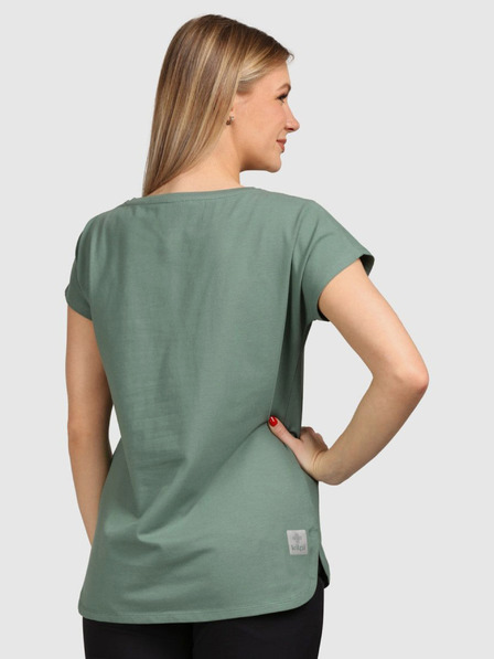 Kilpi Ženska pamučna majica kratkih rukava Kilpi NELLIM-W kaki boje