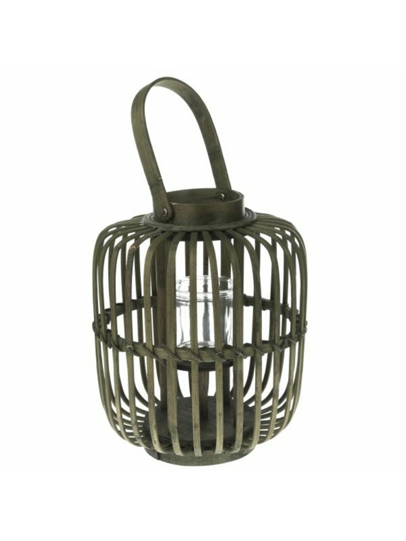 Casa de Engel Lampion od bambusa sa staklom - zeleni, 0/4