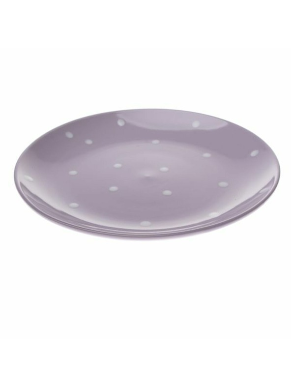 Casa de Engel Keramički tanjur - ljubičast s točkicama, 6/24