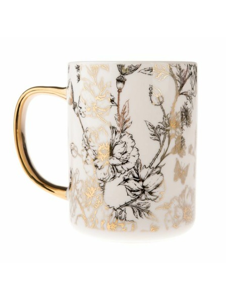 Casa de Engel Porculanska šalica sa zlatnom ručkom, 425ml, 12/36