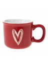 Casa de Engel Keramička šalica sa srcem, crvena, 90ml, 12/96