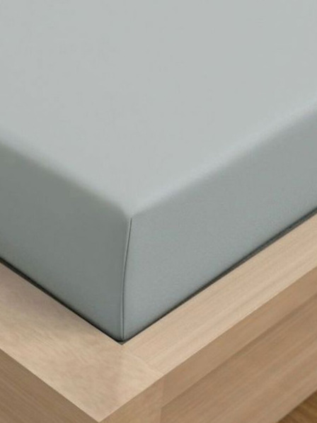 Kvalitex Plahta od žerseja s likrom za jednu osobu 90x200cm svijetlo siva Kvalitex