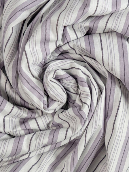 Kvalitex Pamučna elastična plahta 140x200cm ljubičasti pruge Kvalitex