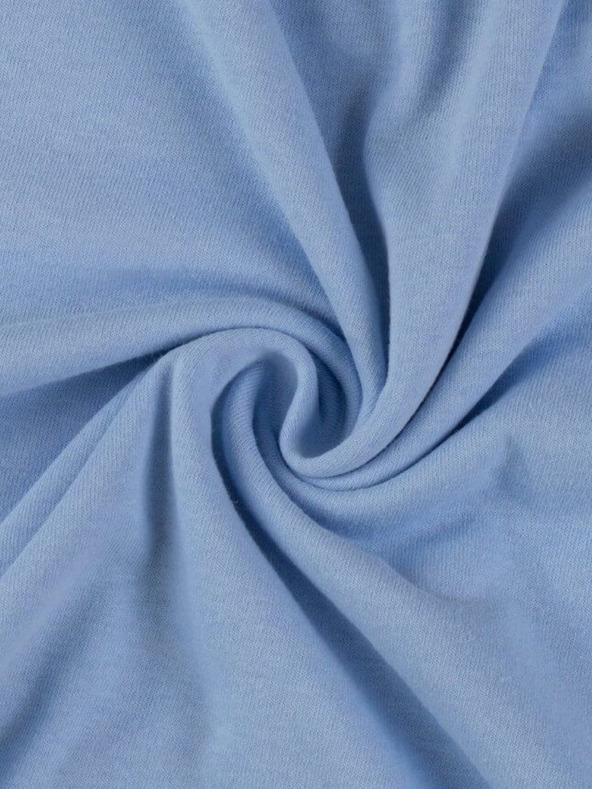 Kvalitex Jednostruka posteljina od žerseja 90x200cm svijetlo plava