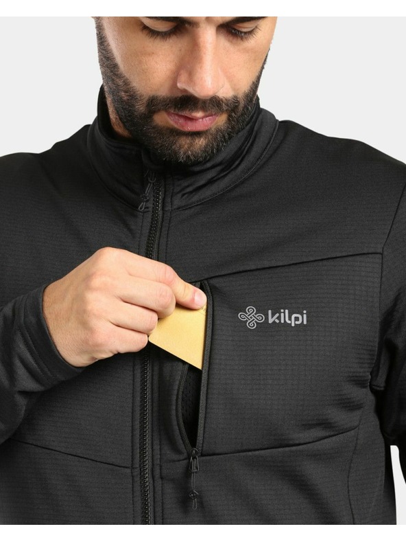 Kilpi Kilpi ERIN-M muška funkcionalna majica s kapuljačom crna