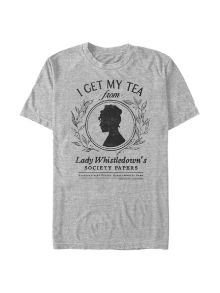 ZOOT.Fan Netflix Whistledown Tea muška prošarana siva majica