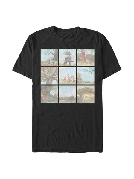 ZOOT.Fan Crna muška Disney Classics POOH SCENES majica