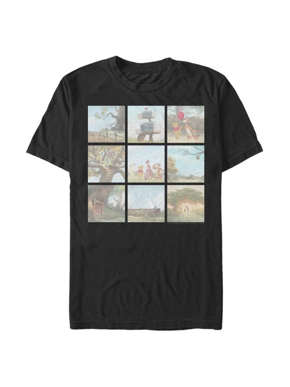 ZOOT.Fan Crna muška Disney Classics POOH SCENES majica