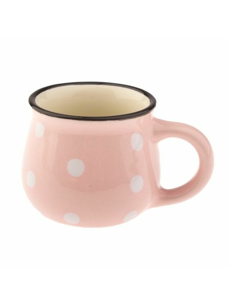 Casa de Engel Keramička šalica - losos s točkicama, 75ml, 24/144