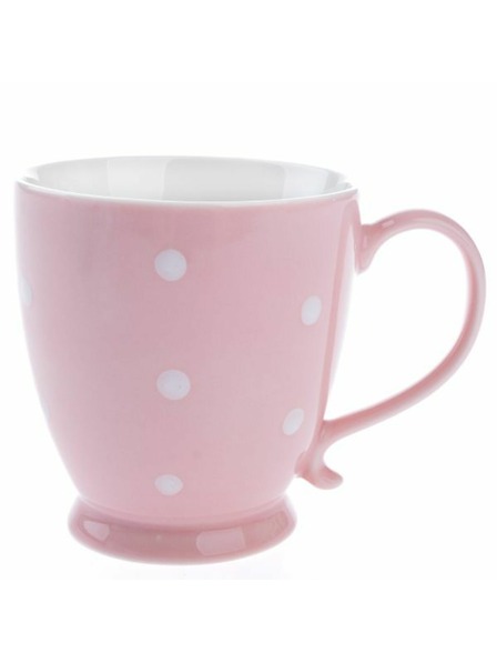 Casa de Engel Porculanska šalica, ružičasta s točkicama, 440ml, 6/36