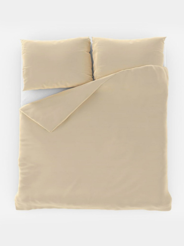 Kvalitex Francuska obična pamučna posteljina 220x200, 70x90cm krem